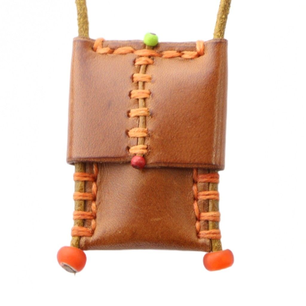 アンリークイール HENRY CUIR ネックレス レザー ステッチ ロゴ □GY18
