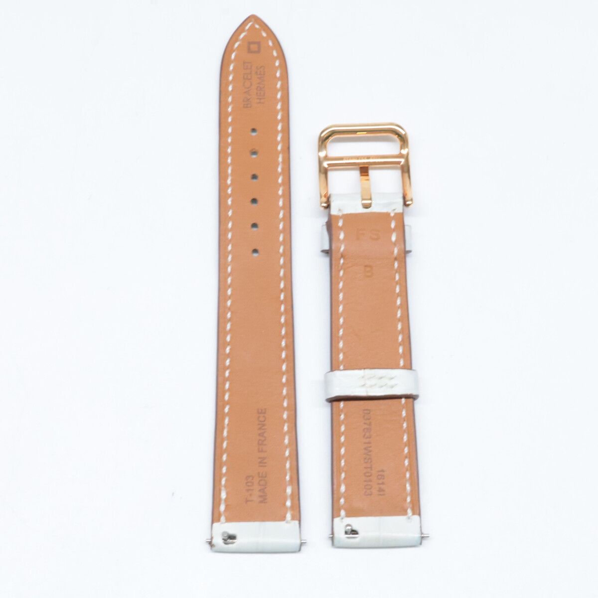 HERMES エルメス 純正 アリゲーター革 腕時計 レザーベルト HERMES