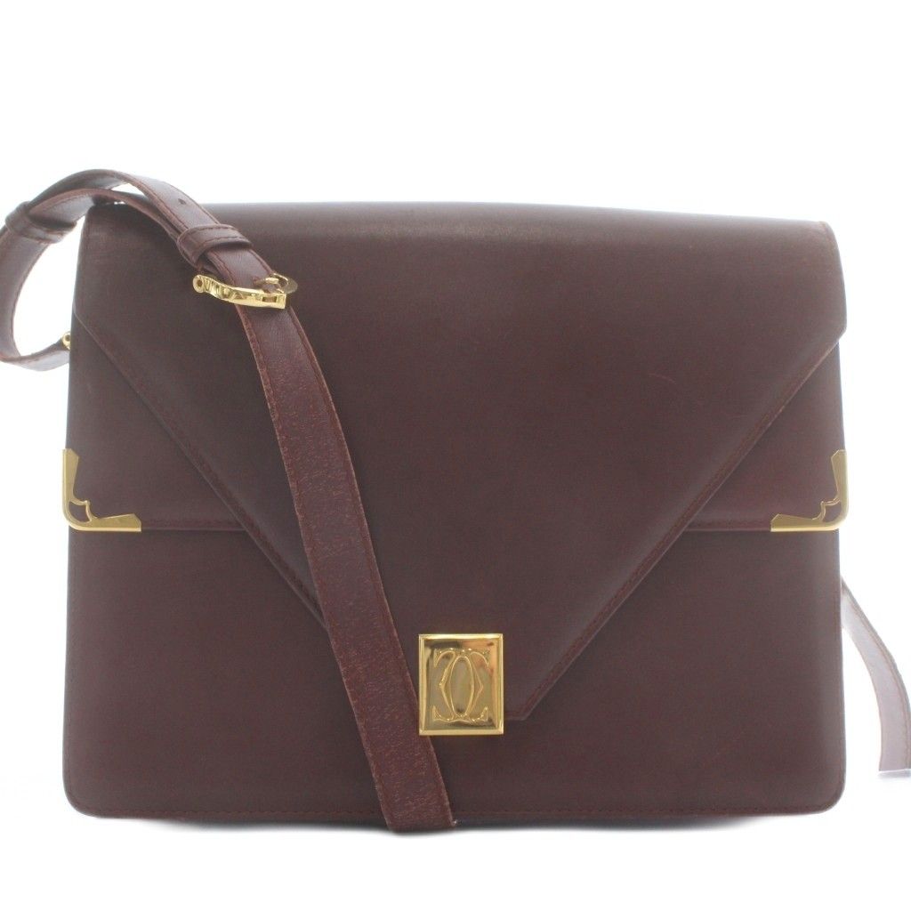 カルティエ Cartier マストライン ショルダーバッグ レザー ロゴ