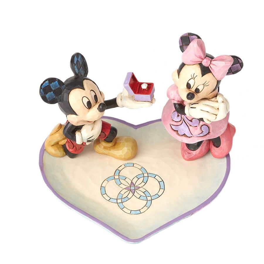 ミッキー ミニー フィギュア プロポーズ ディズニー ジムショア 箱付き美品 ミッキーとミニー プロポーズ エンゲージメントリング 13cm