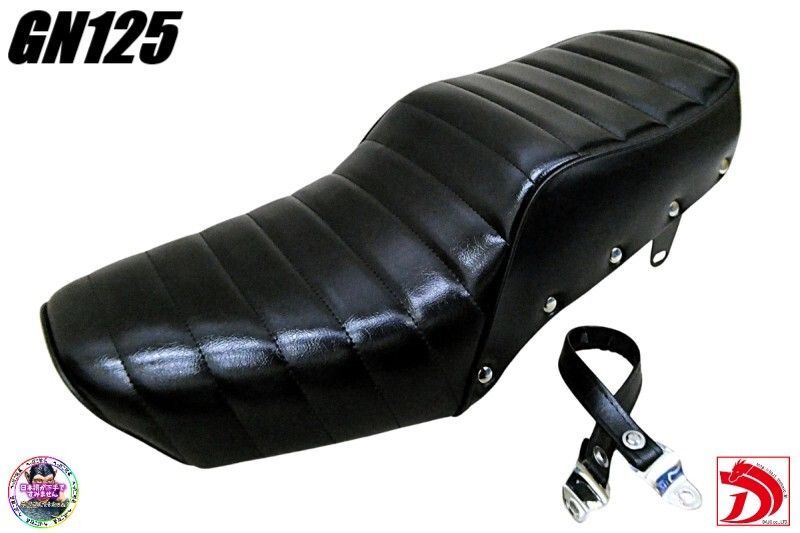 GN125鋲打ち 黒皮 タックロールシート ベルト/レザー ブラックBLACK黒 