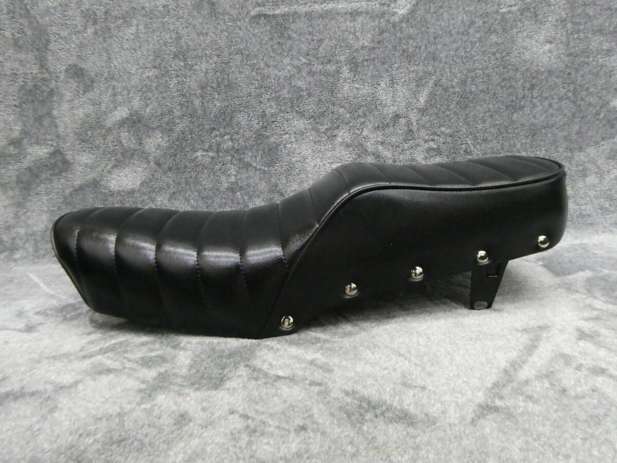 GN125鋲打ち 黒皮 タックロールシート ベルト/レザー ブラックBLACK黒 