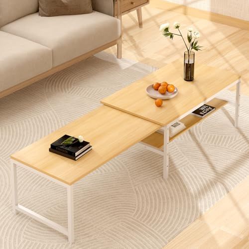 迅速に発送 LunarLight ローテーブル 幅伸縮80 5 142 7奥行き45高さ35 cm 無段階調整 伸縮ローテーブル センターテーブル リビング 机 座卓 コンパクト 収納棚板 高さ可動式 床傷防止用のフェルト付き 強度安定 錆び 265 e 477