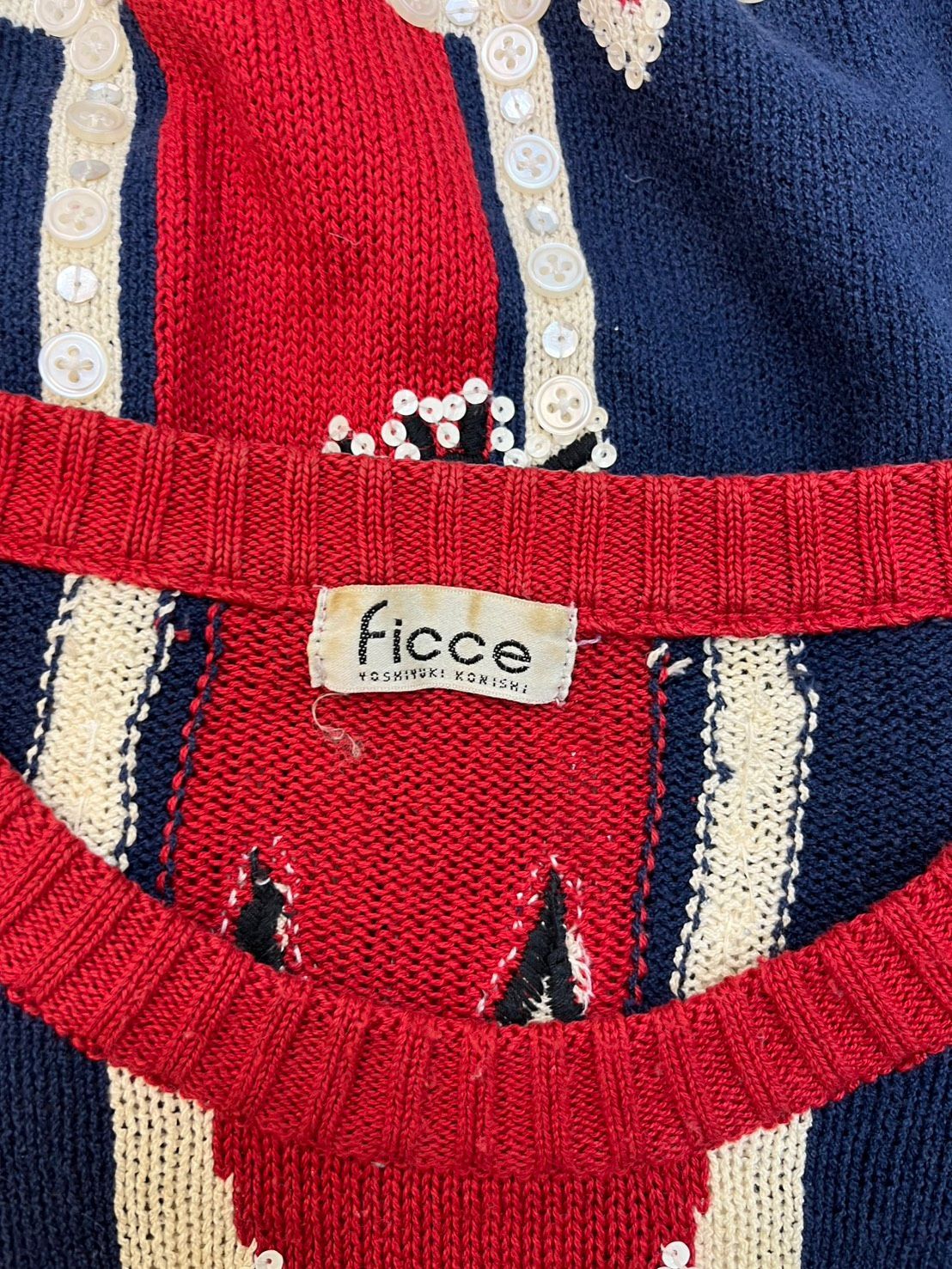 ficce フィッチェ もーれつア太郎 ニャロメ ラメ セーター 星柄 90S