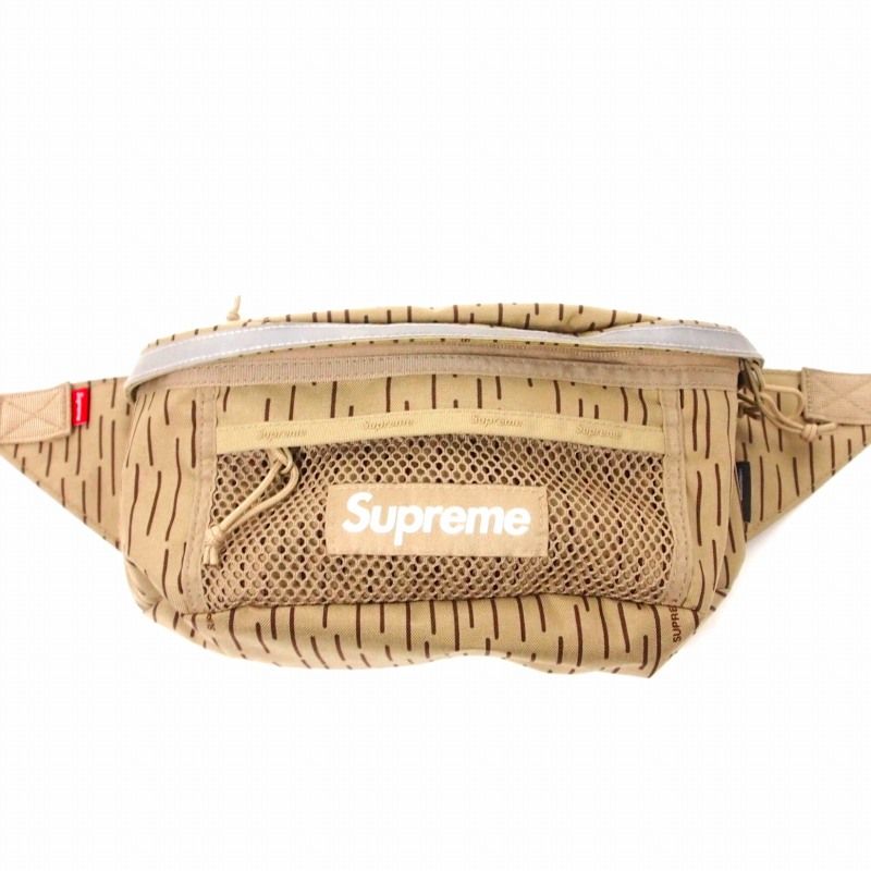 希少　美品　Supreme シュプリーム Waist Bag Tan ベージュ シュプリーム SUPREME 24FW Waist Bag Tan Raindrop ウエストバッグ