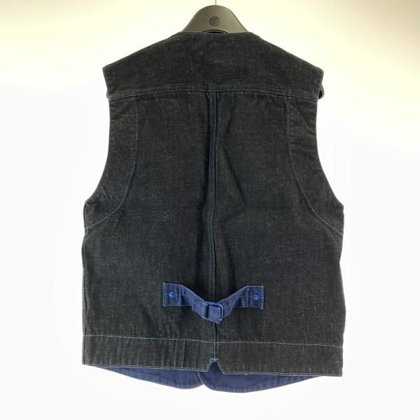 【中古】STUSSY×Levis シンチバック デニムベスト サイズM インディゴ ステューシー リーバイス[17]