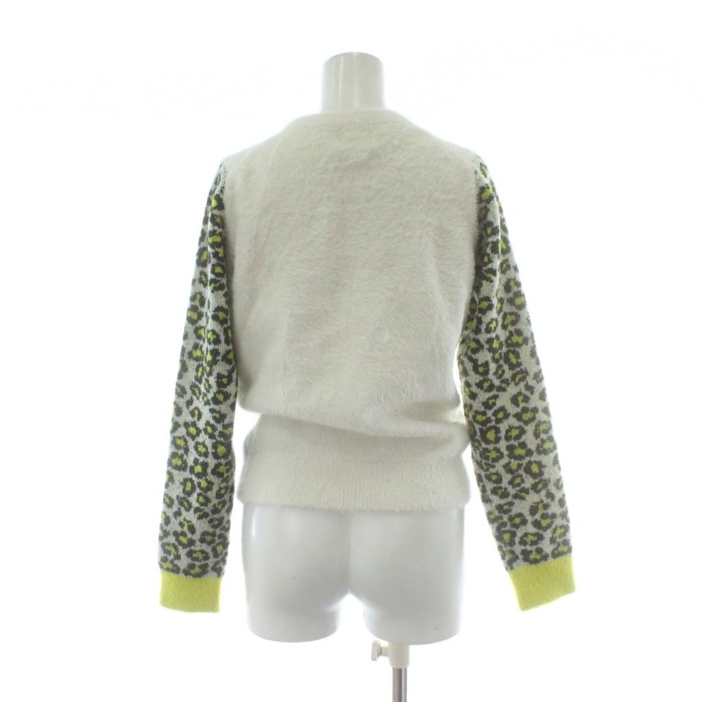 New Balance ふわふわレオパード柄 セーター　ゴルフ サイズＳ ニューバランス NEW BALANCE セーター 1 白 ホワイト 長袖 レオパード