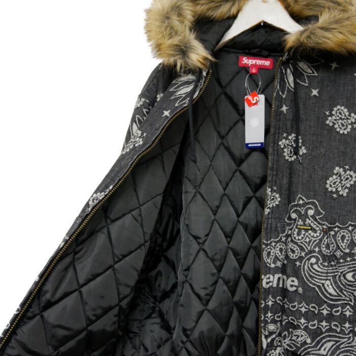 Supreme 国内正規 25SS Bandana Jacquard Denim Hooded Work Jacket
