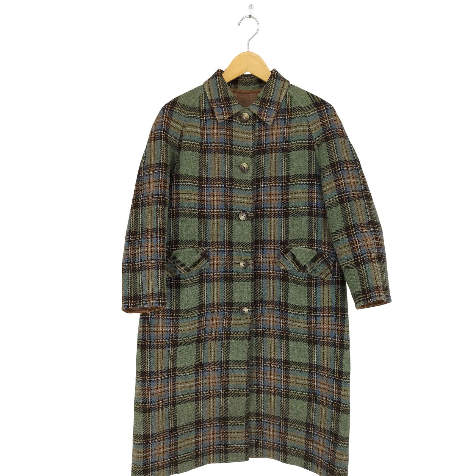 ヨークランド 90’s ヴィンテージ　タータンチェック ウール コート　9 ヨークランド 90's ヴィンテージ タータンチェック ウール コート 9