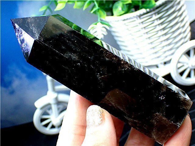 AAA級【魔除け】◇天然モリオン(黒水晶）柱子B88C2/56C05A - メルカリ