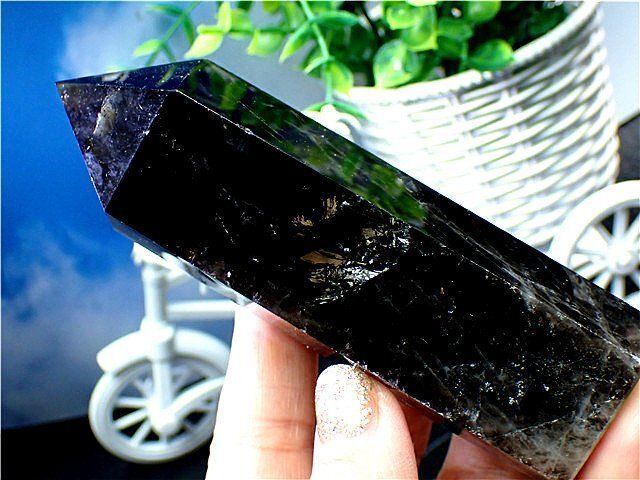 AAA級【魔除け】◇天然モリオン(黒水晶）柱子B88C2/56C05A - メルカリ