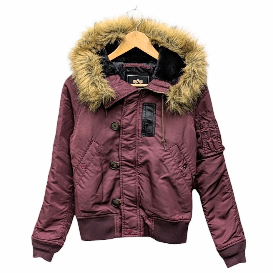 y2k RASVOA フライト ボンバー ジャケット N-2B ボア ボルドー 22 Y2K ALPHA INDUSTRIES N-2B フライトジャケット ミリタリー