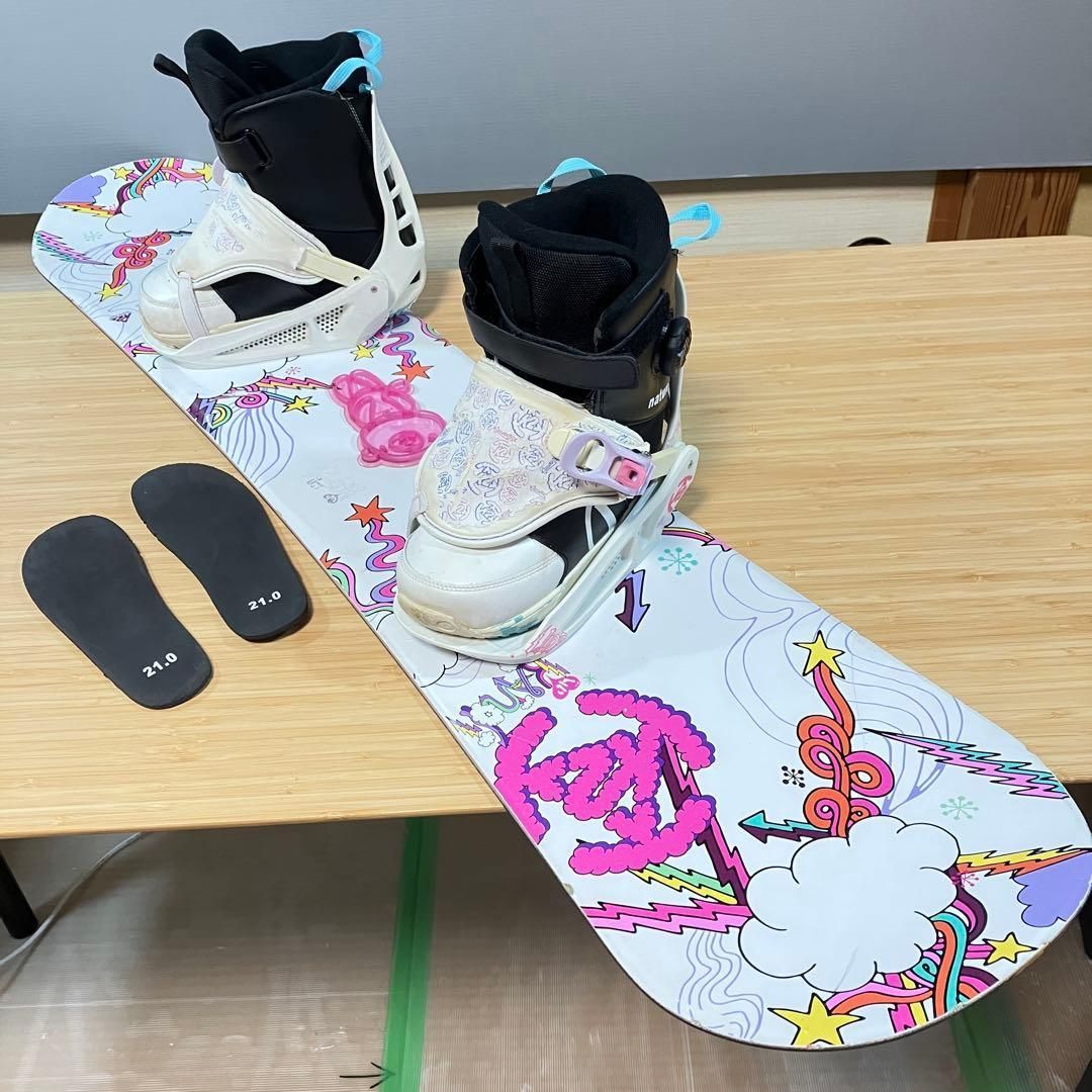 K2 キッズ スノーボード ビンディング 3点セット 120cm ブーツ22cm