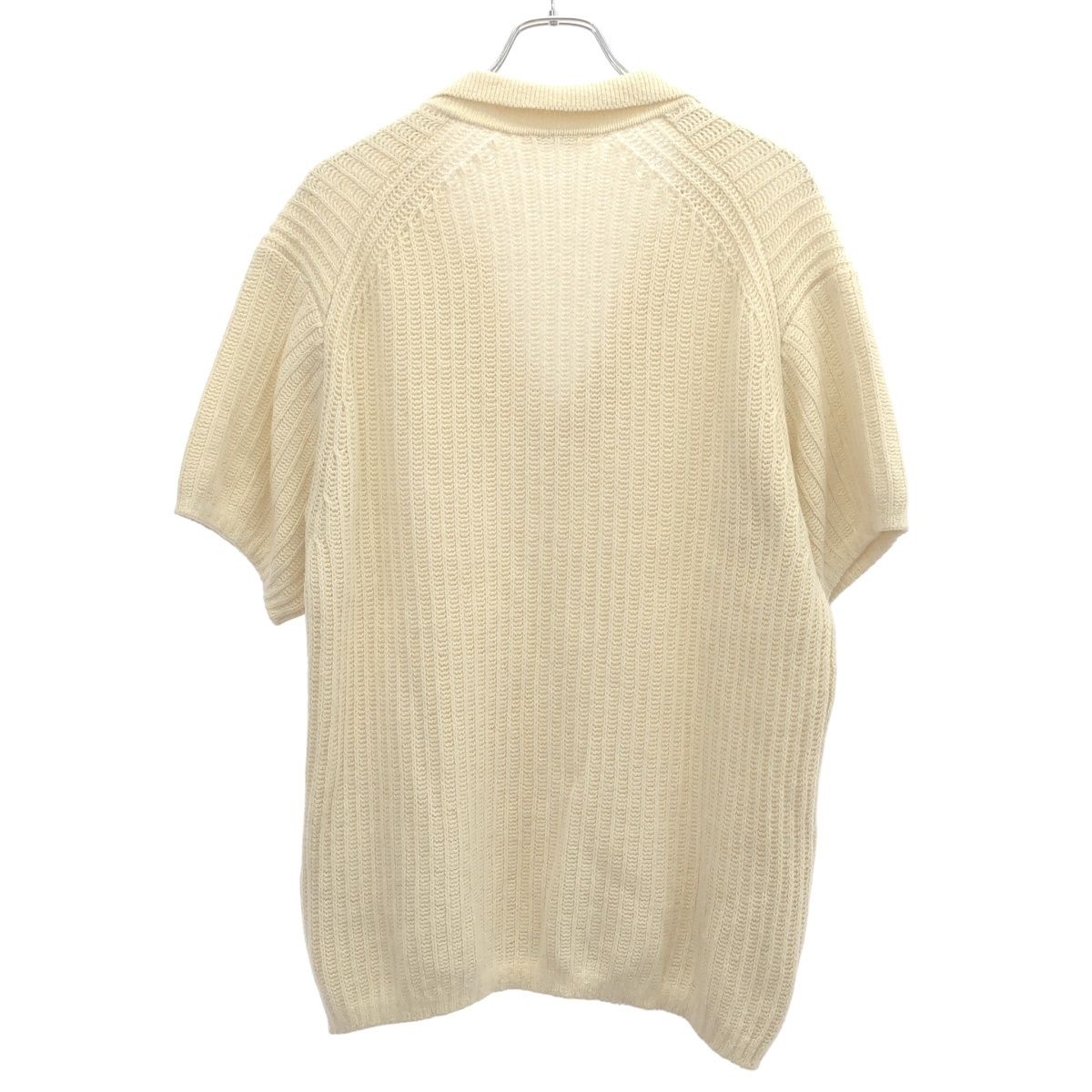 AURALEE オーラリー 23SS BRUSHED COTTON WOOL RIB KNIT SKIPPER POLO