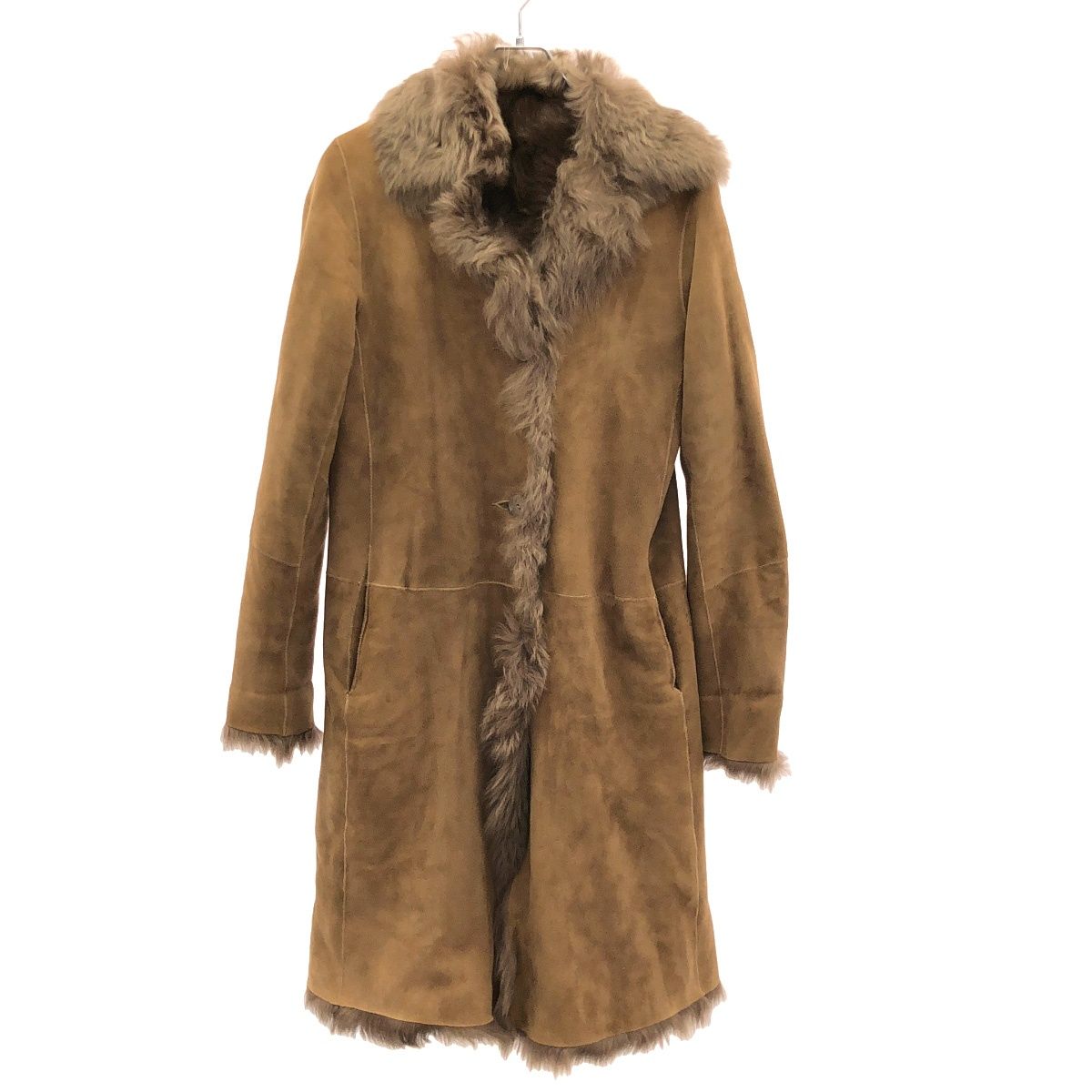 美品 GUSHLOW&COLE ガシュロウ&コール　ムートン ファー ベスト GUSHLOW&COLE ガシュロウ＆コール ラムムートンファーコート ブラウン