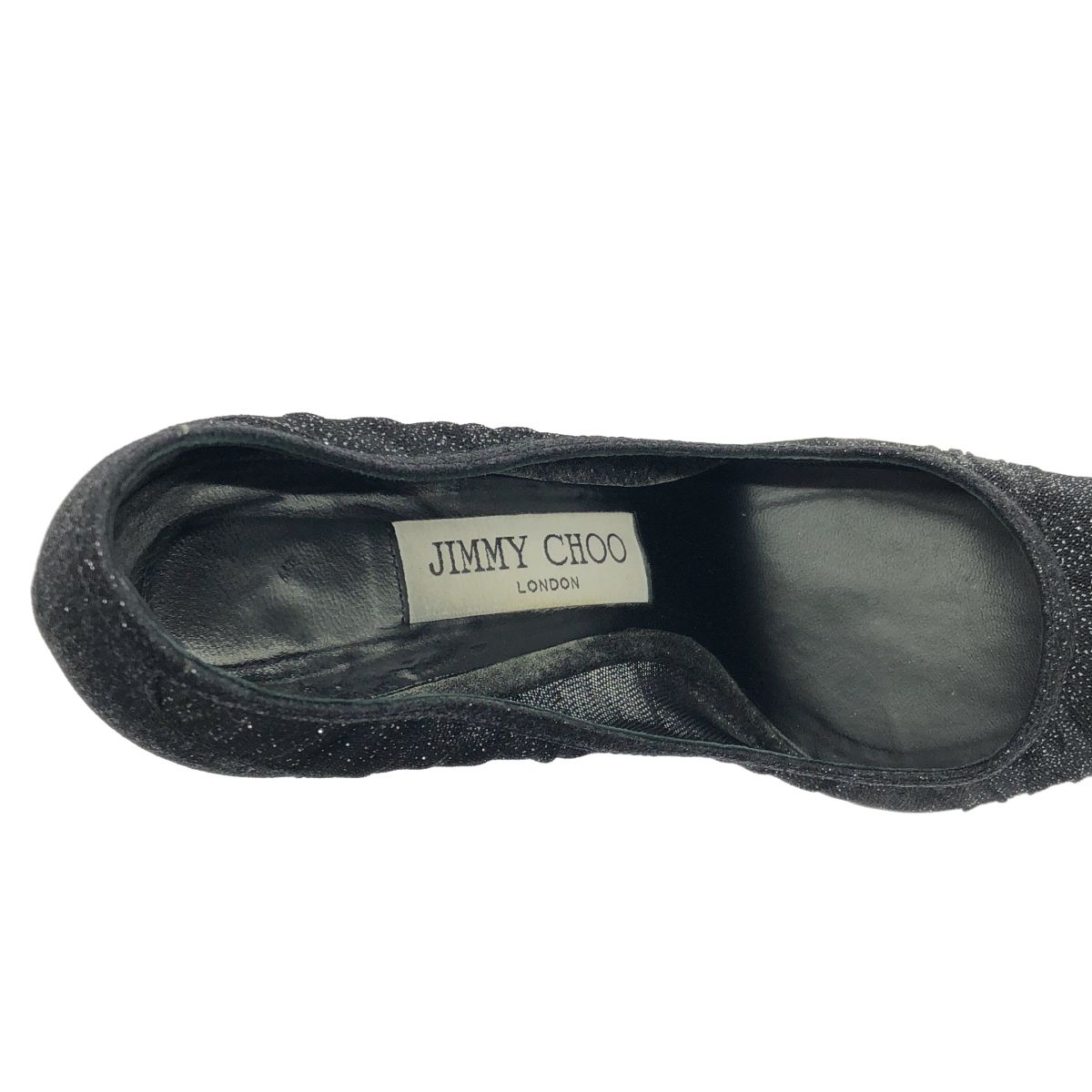JIMMY CHOO ジミー チュウ ラメメッシュヒールパンプス ブラック 37 1