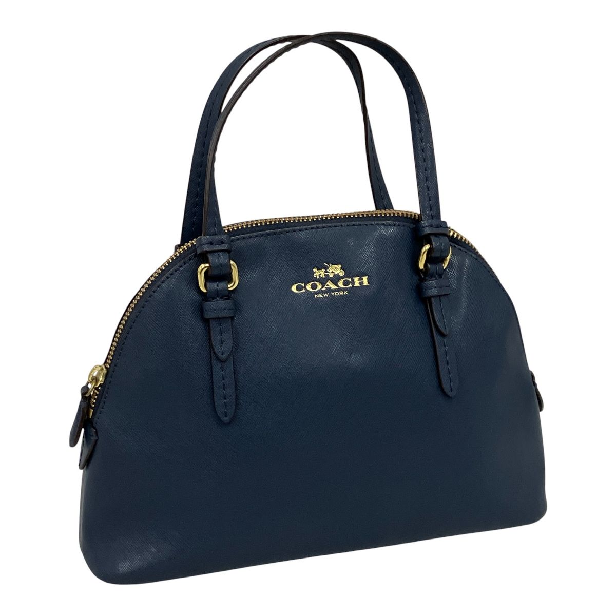 COACH 2WAY ハンドバッグ レザー ネイビー レディース 中古 M10811597