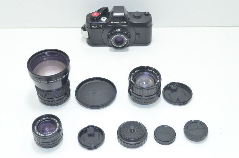 【良品】PENTAX 110用レンズ 70mm&24mm&18mm 3本セット 良品】PENTAX 110用レンズ 70mm&24mm&18mm 3本セット