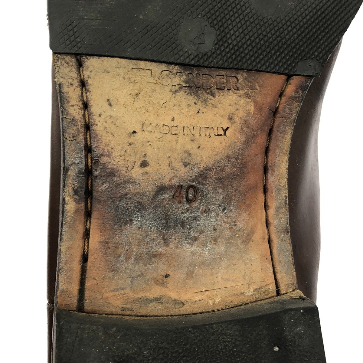 JIL SANDER ジルサンダー サイドゴアレザーブーツ ブラウン 40 - メルカリ