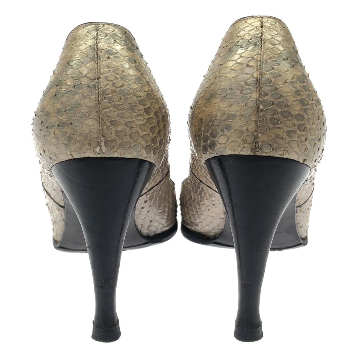 sergio rossi セルジオ ロッシ パイソンレザーパンプス ゴールド 36