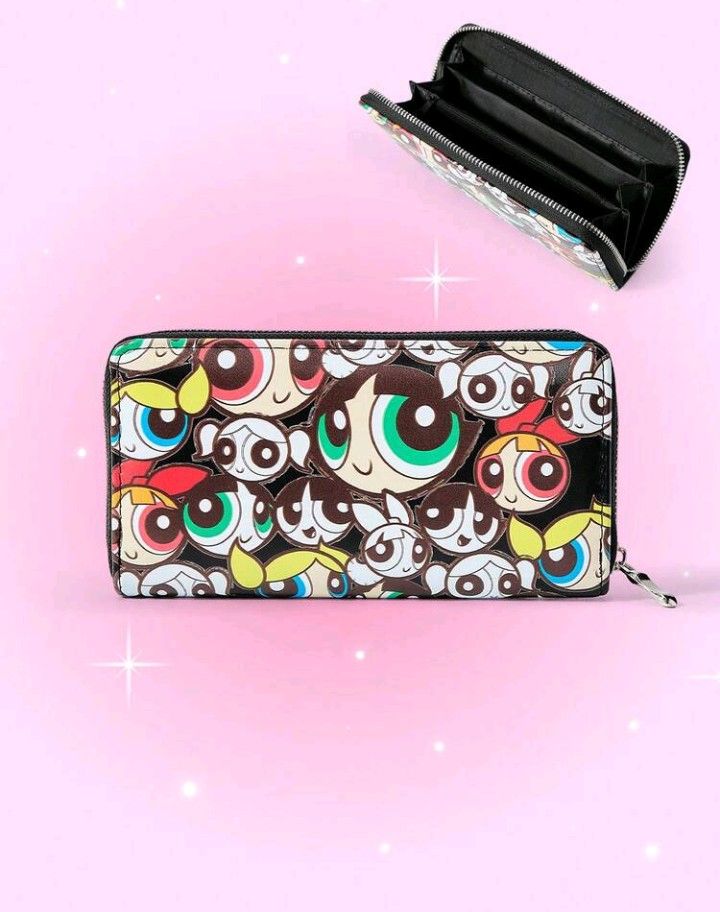 THE POWERPUFF GIRLS パワーパフガールズ 長財布 パワパフ 総柄 