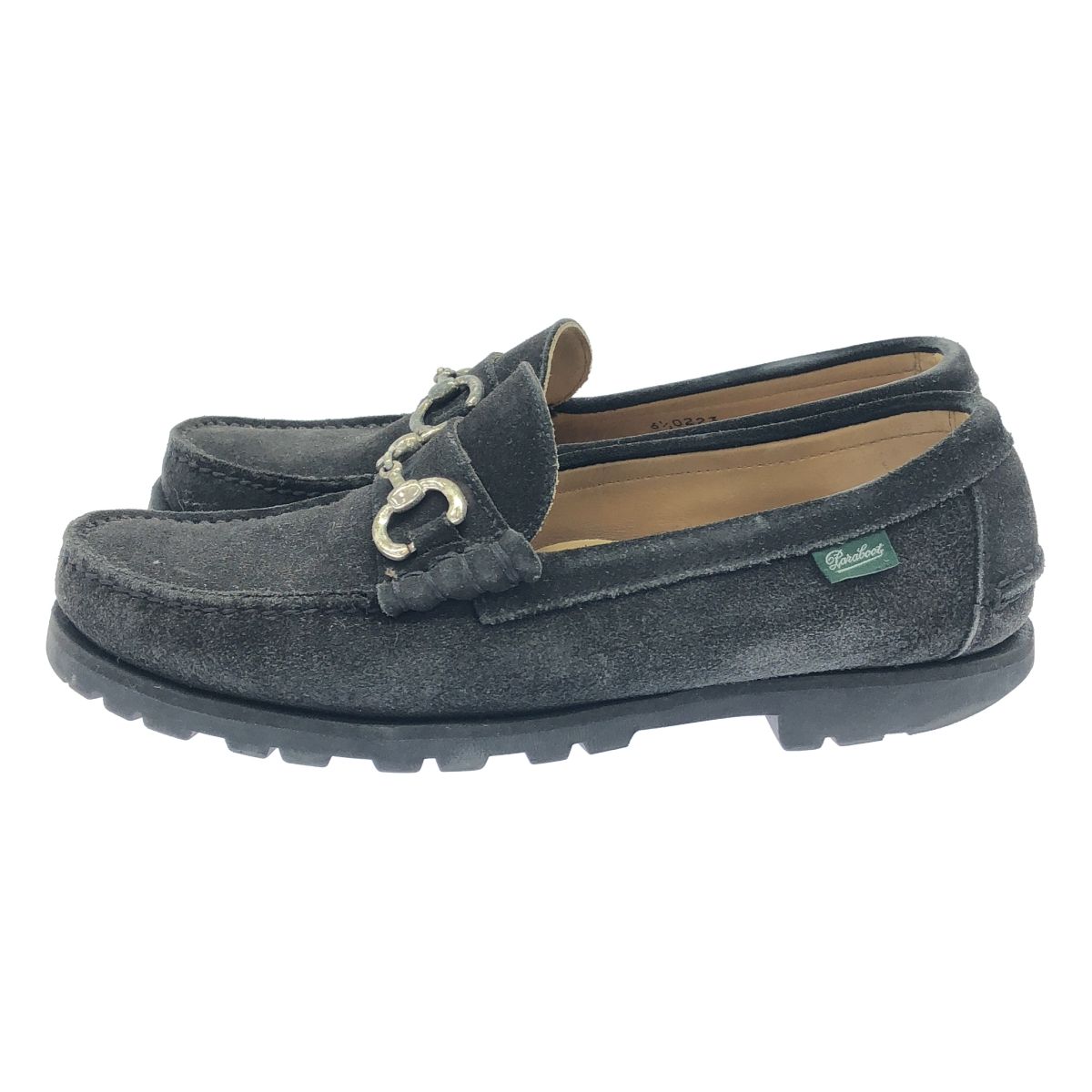 paraboot パラブーツ CORAUX MORS スウェードレザーローファー 0223 ブラック 6 1/2