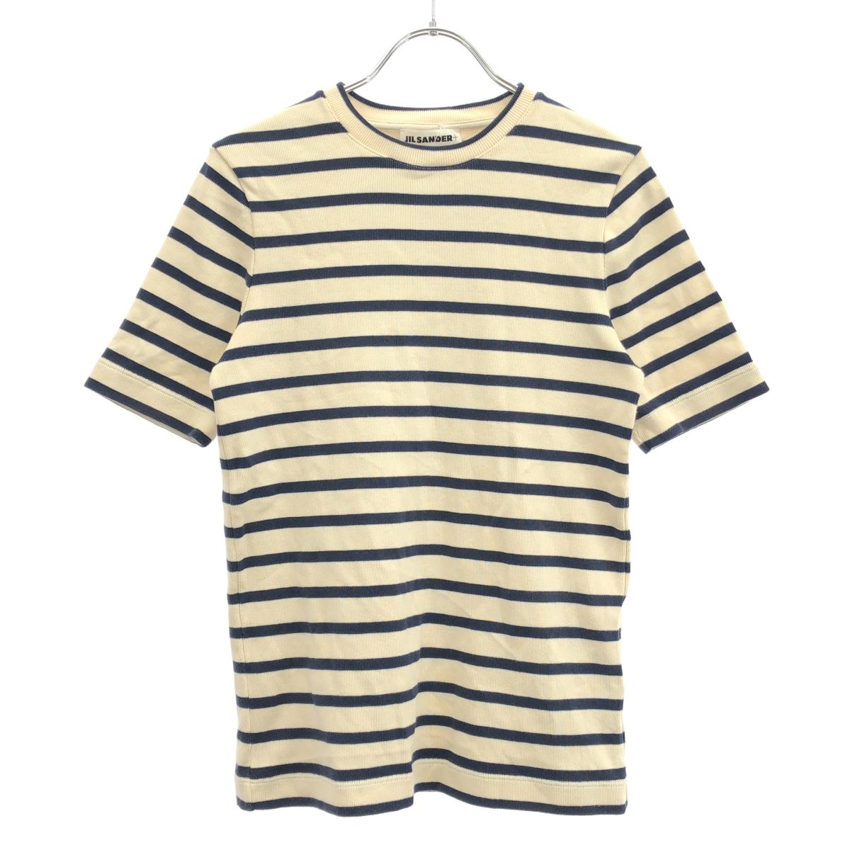 JIL SANDER＋ ジルサンダープラス 24SS ボーダーTシャツ J40GC0111 J46497 ライトベージュ系×ネイビー S JIL SANDER＋ ジルサンダープラス 24SS ボーダーTシャツ J40GC0111