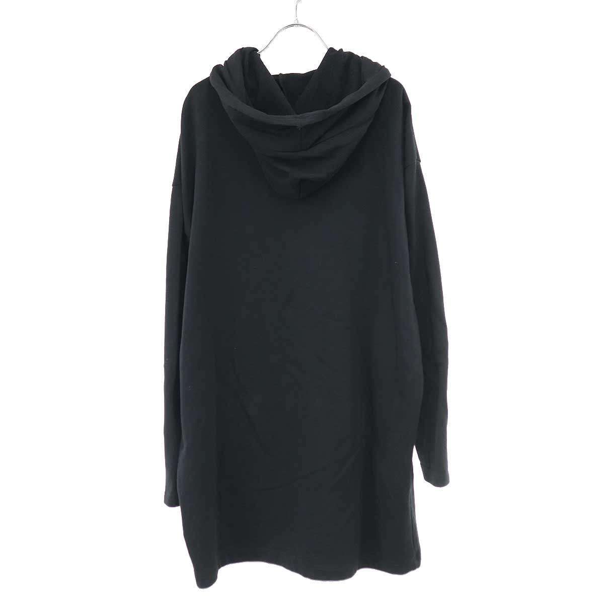 REGULATION Yohji Yamamoto MEN レギュレーション ヨウジヤマモト メン 22AW コットンジャージージップアップロングパーカー コート HE-T57-079 ブラック 2 REGULATION Yohji Yamamoto MEN レギュレーション ヨウジヤマモト メン