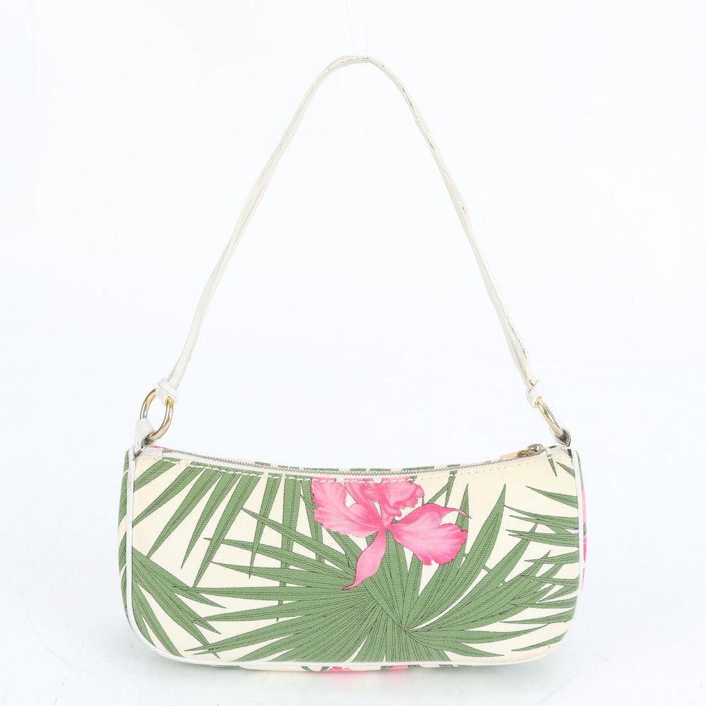 美品 セリーヌ ボタニカル柄 アクセサリーポーチ レザー ショルダー