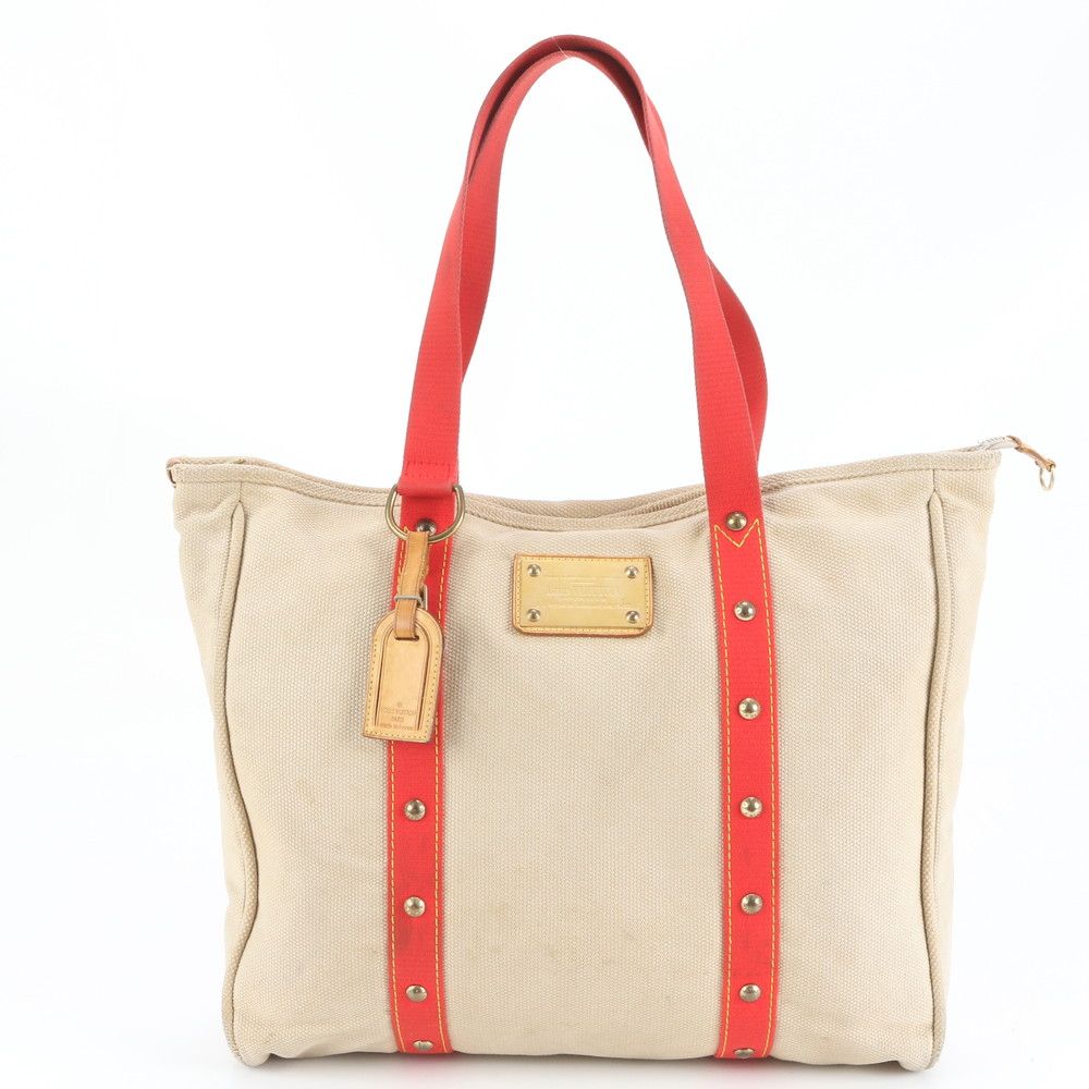 ルイヴィトン アンティグア カバ GM M40032 レザー キャンバス トート