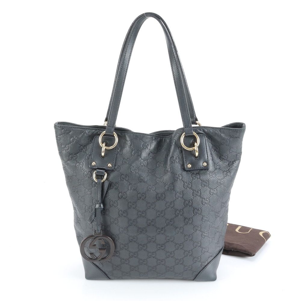 美品 グッチ グッチシマ 247237 レザー トート バッグ 肩掛け