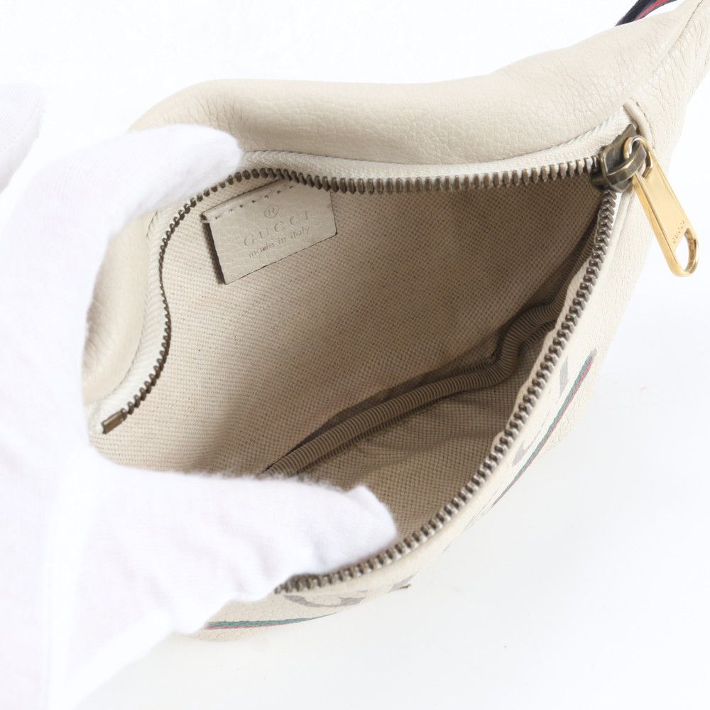 極美品 グッチ シェリー ライン プリント スモール ベルト 527792