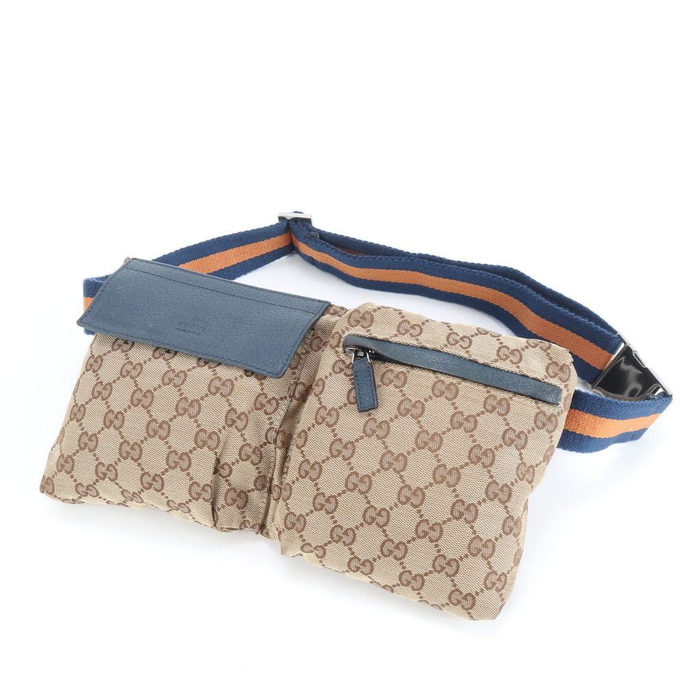 極美品 グッチ GGキャンバス シェリー ライン 28566 レザー 2WAY