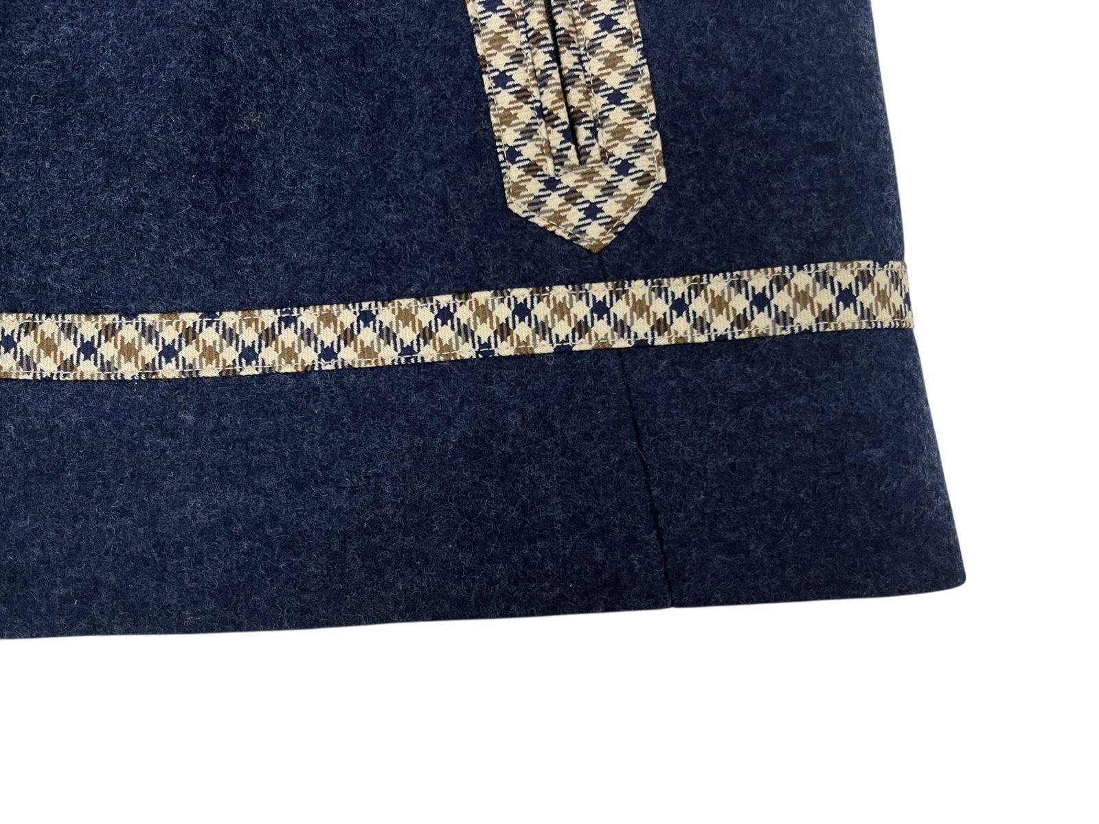 Aquascutum (アクアスキュータム) 日本製 羊毛 ウール フルジップ ブルゾン 44 ネイビー ウィメンズ/028