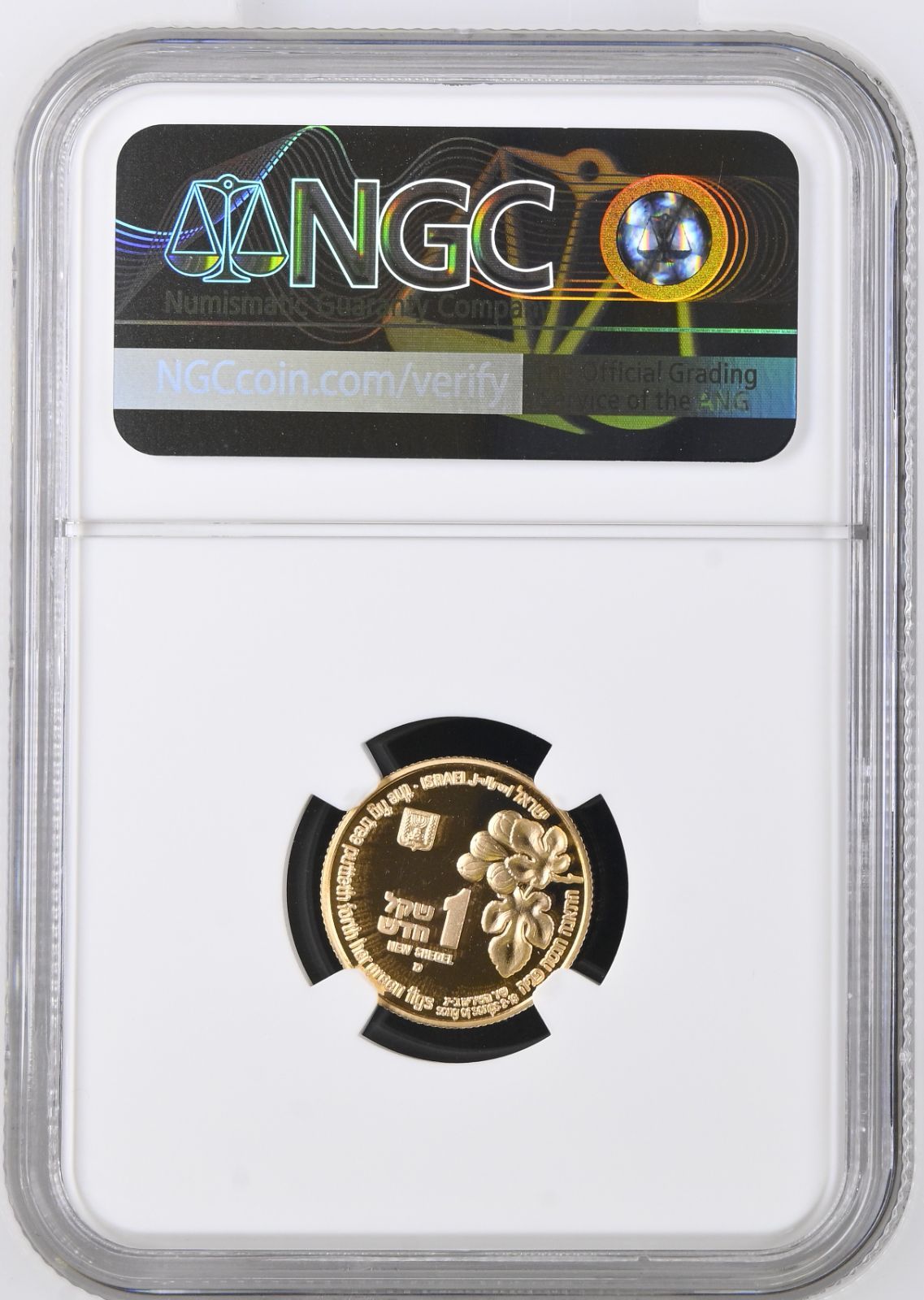 NGC最高鑑定☆1996年イスラエル1ニュー・シェケルプルーフ金貨☆PF70UC