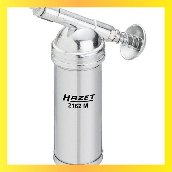 HAZET ハゼット 2162 M ミニグリースガン グリス注入器 50度90度ニップル 精密潤滑工具 容量80 g 最大圧力1000 PSI 69 bar 自転車メンテナンス ベアリング給油 機械整備 チェーン注油 インパクトレンチ用 軸受け 片手