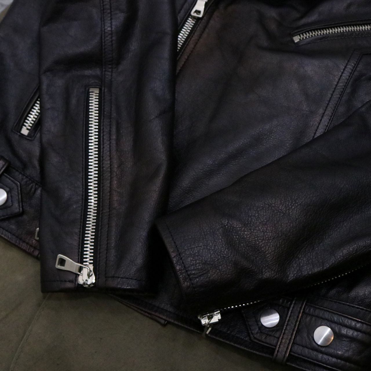 中古A】BALMAIN バルマン 46 メンズ ダブル ライダースジャケット