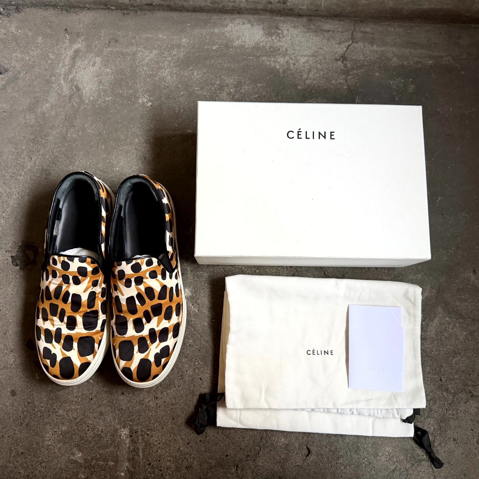 CELINE Slip-On Sneaker 25 レオパード柄 スリッポン 41 セリーヌ