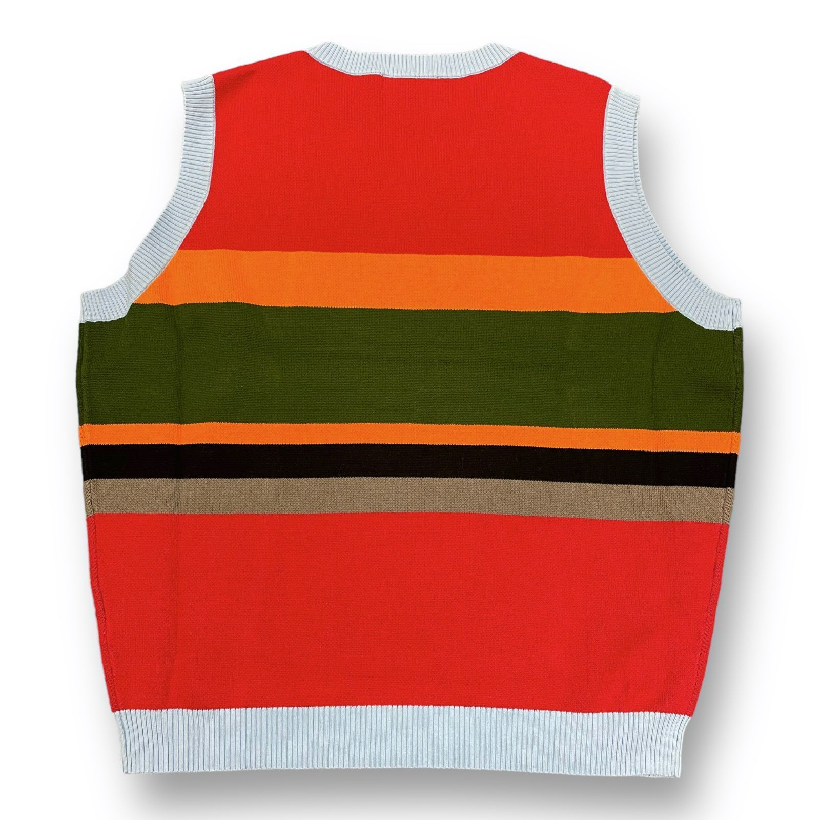 参考上代19800円 未使用 TTT_MSW 22AW Border Knit Vest ボーダー 