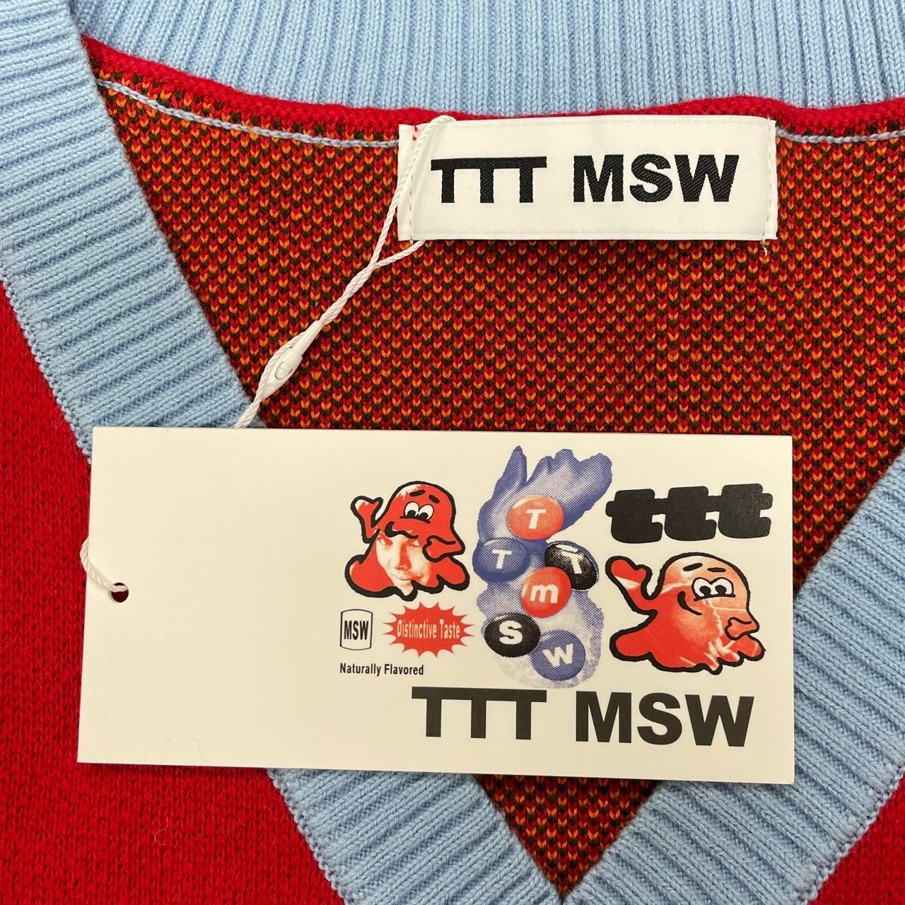 参考上代19800円 未使用 TTT_MSW 22AW Border Knit Vest ボーダー 