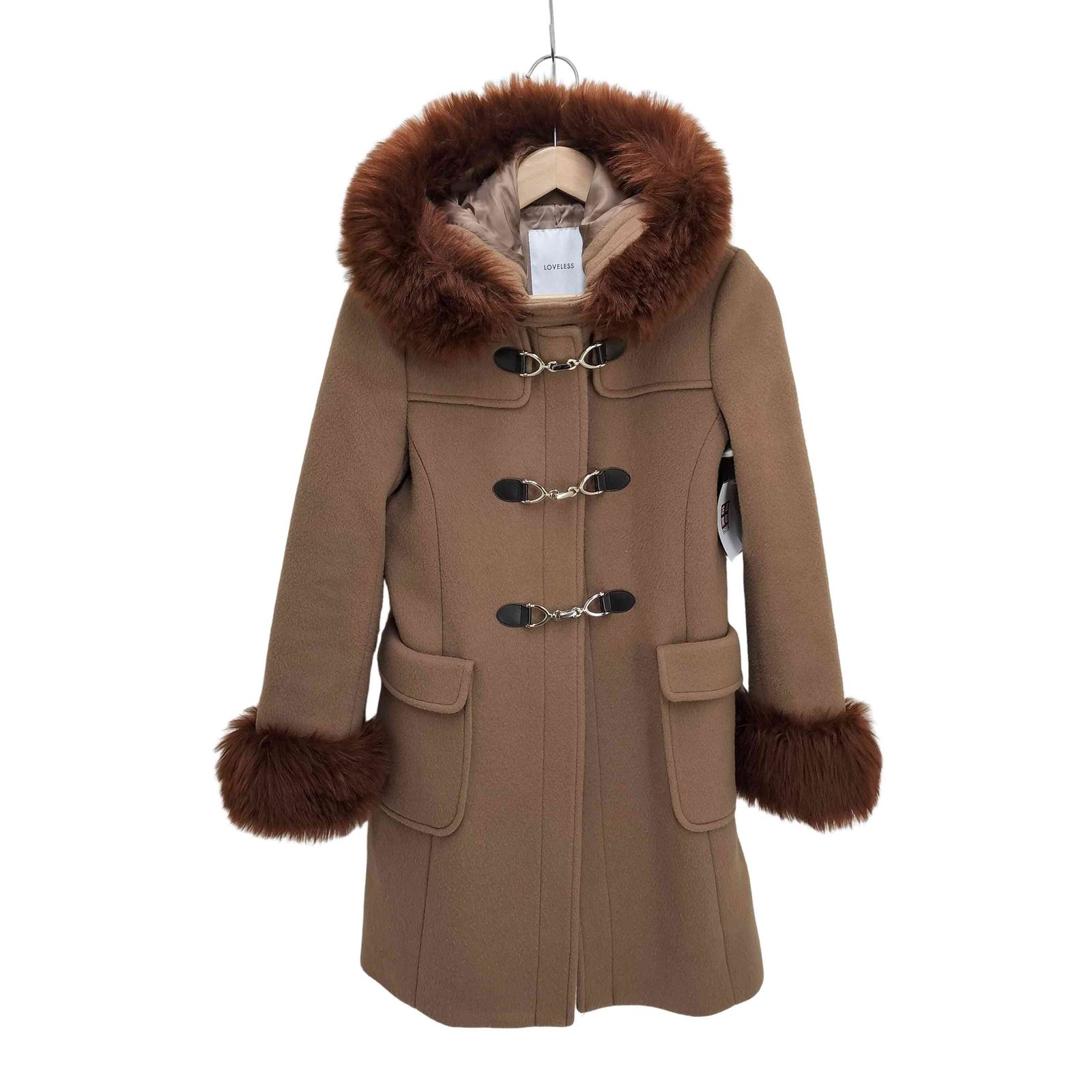 ラブレス LOVELESS ビット ファー ダッフルコート レディース JPN：34