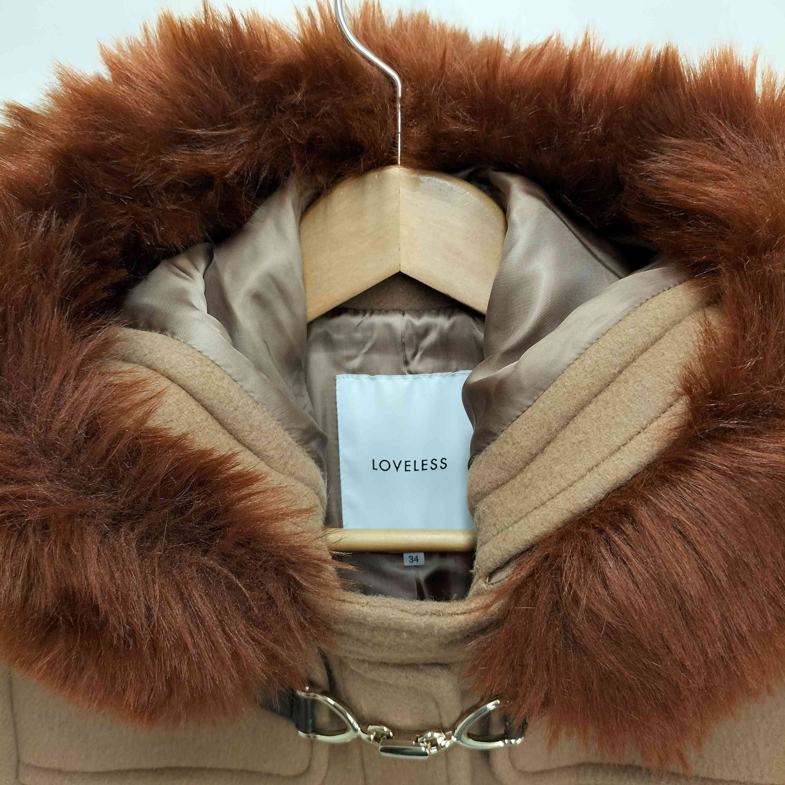 ラブレス LOVELESS ビット ファー ダッフルコート レディース JPN：34