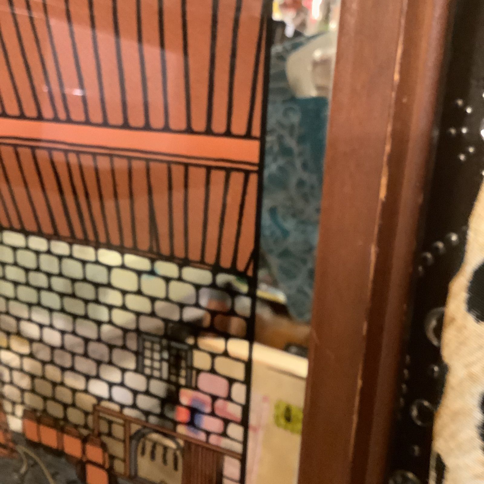 パブミラー　奥山義八郎　昭和18年7月作「建造物版画・ニッカウヰスキー蒸溜工場」 パブミラー 奥山義八郎 昭和18年7月作「建造物版画・ニッカウヰスキー