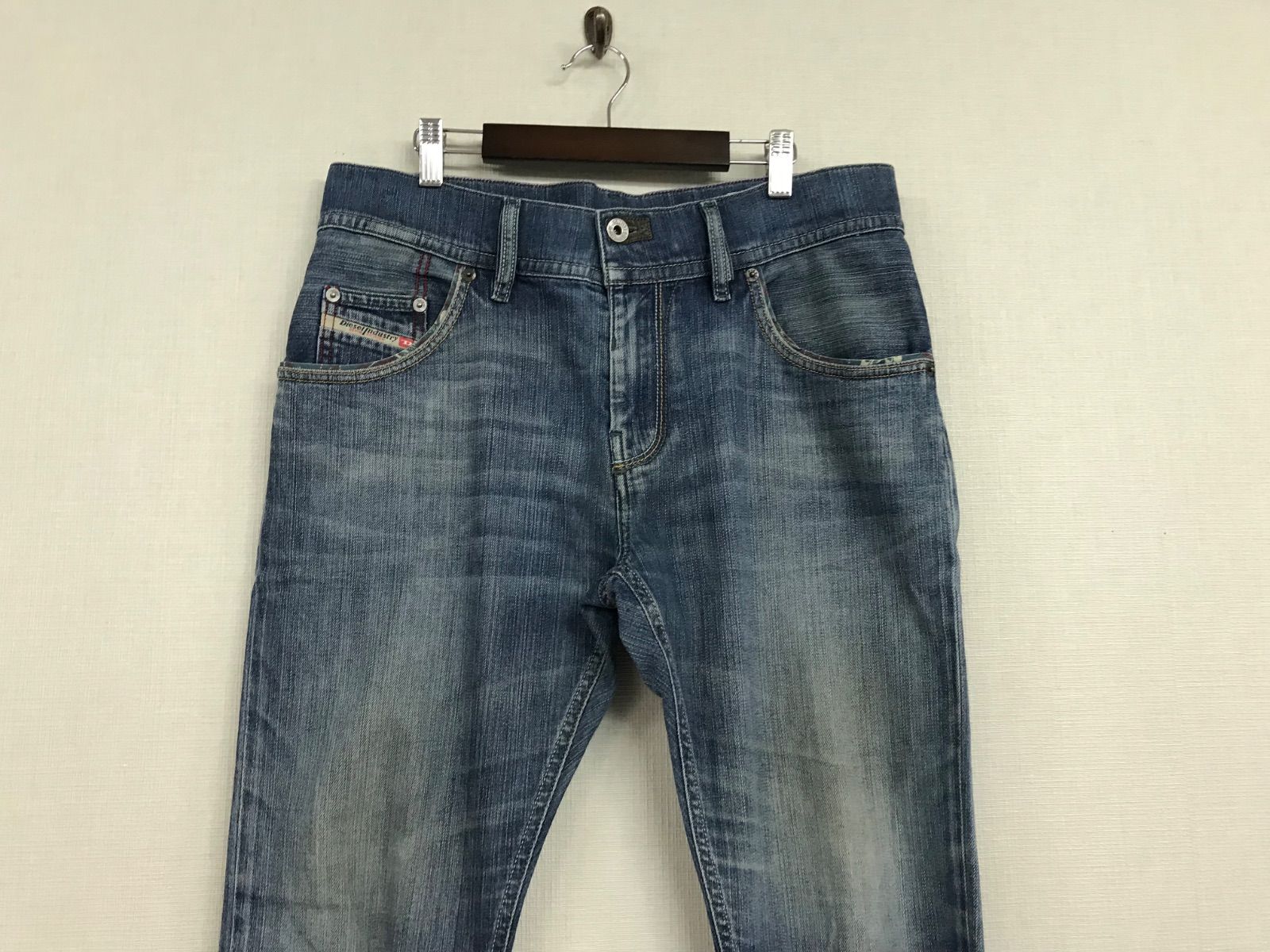 本物ディーゼルDIESELコットンダメージ加工ワークパンツメンズサーフアメカジM 本物ディーゼルDIESELコットンデニムパンツメンズサーフアメカジ