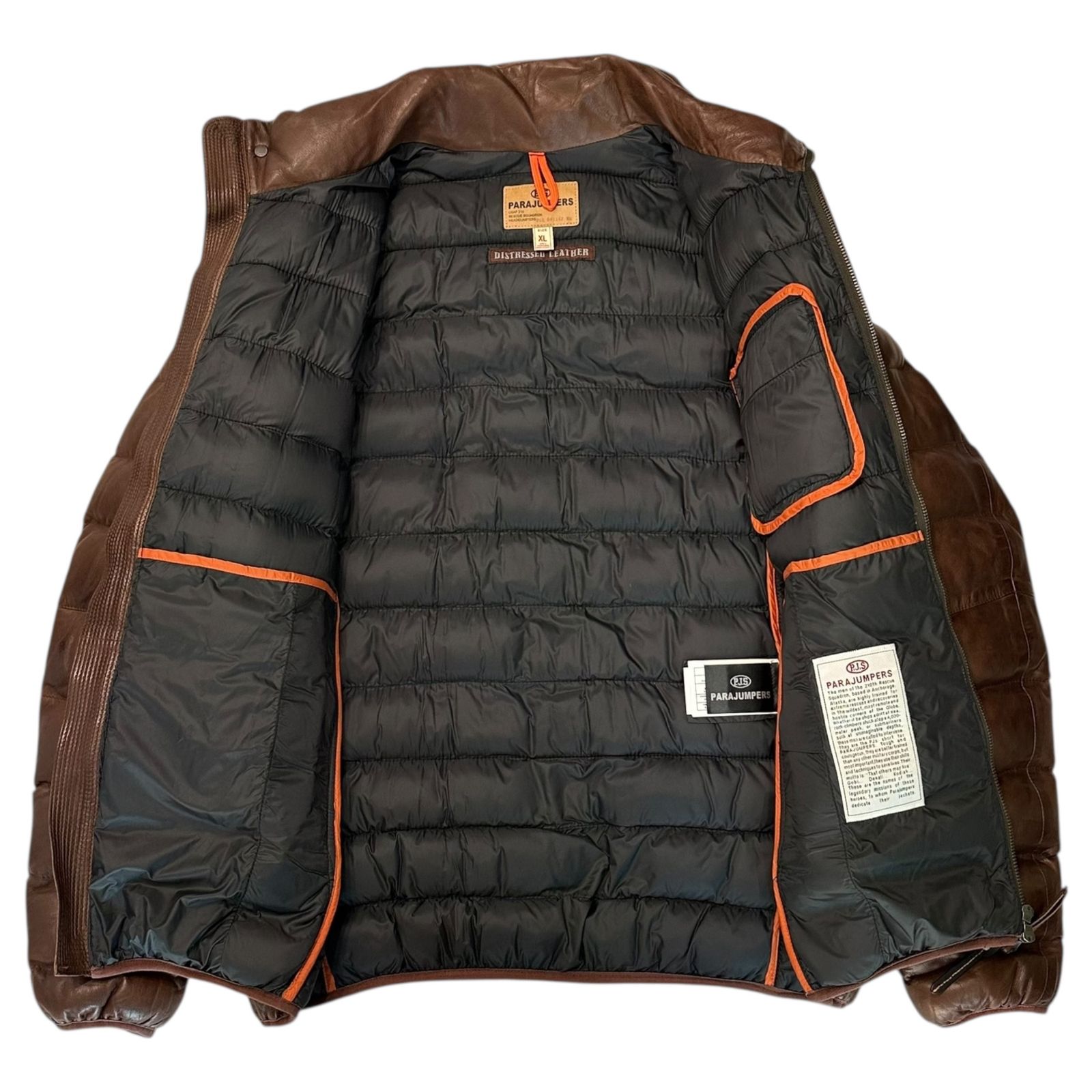PARAJUMPERS(パラジャンパーズ) Lamb Leather Quilted Padded Jacket 