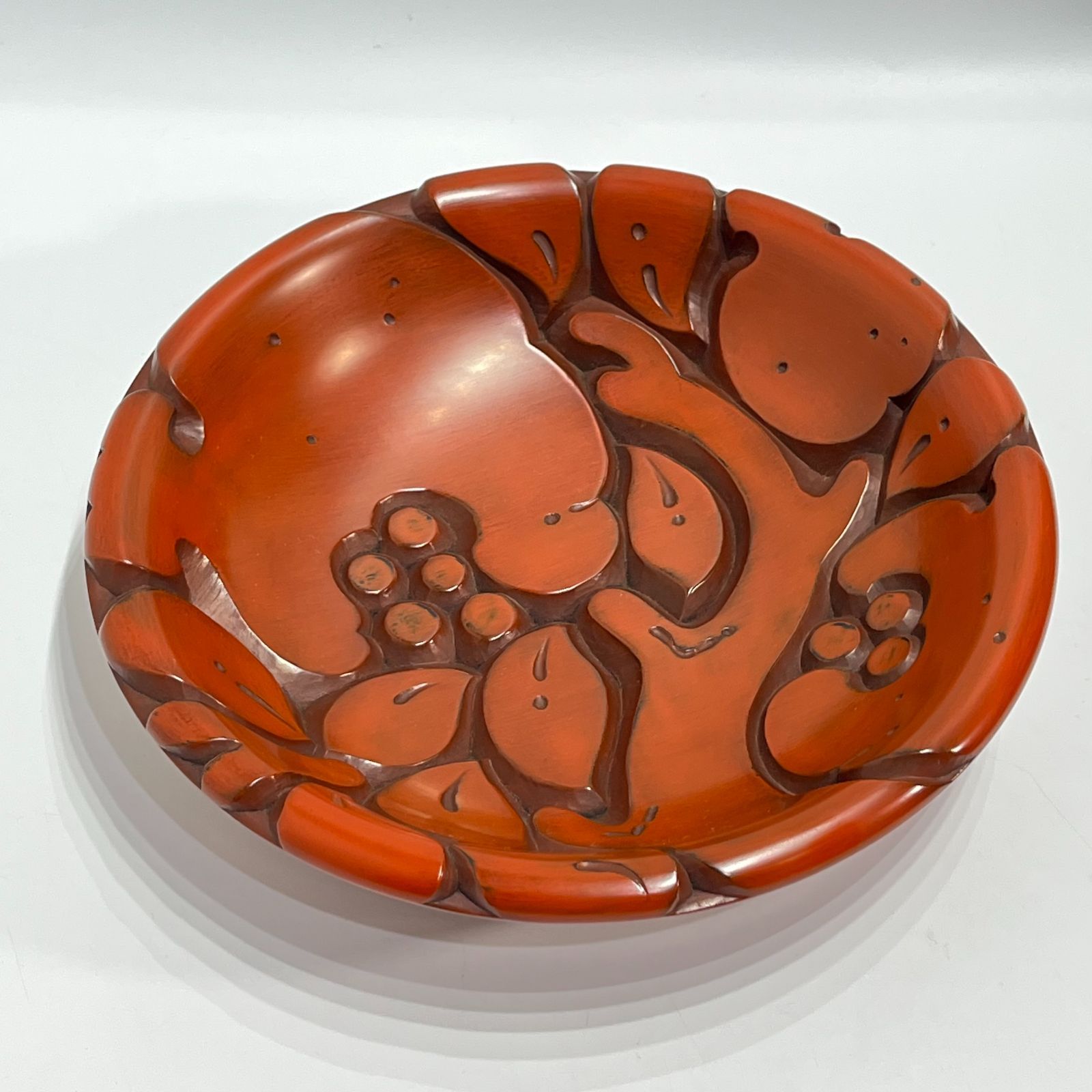 鎌倉彫 博古堂 鉢「柘榴」元箱・ケアカード付 現行品 さとふる鎌倉市返