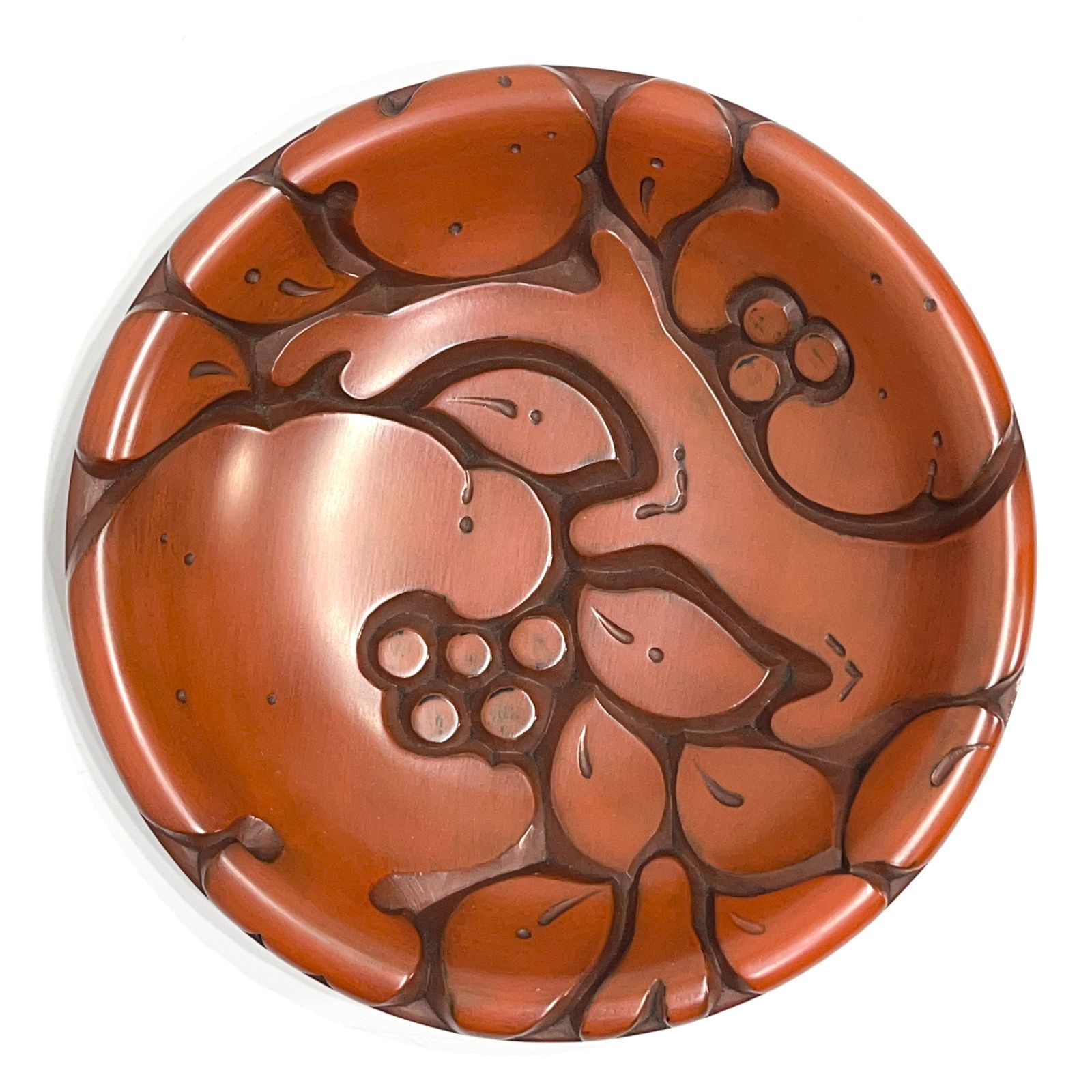 鎌倉彫 博古堂 鉢「柘榴」元箱・ケアカード付 現行品 さとふる鎌倉市返