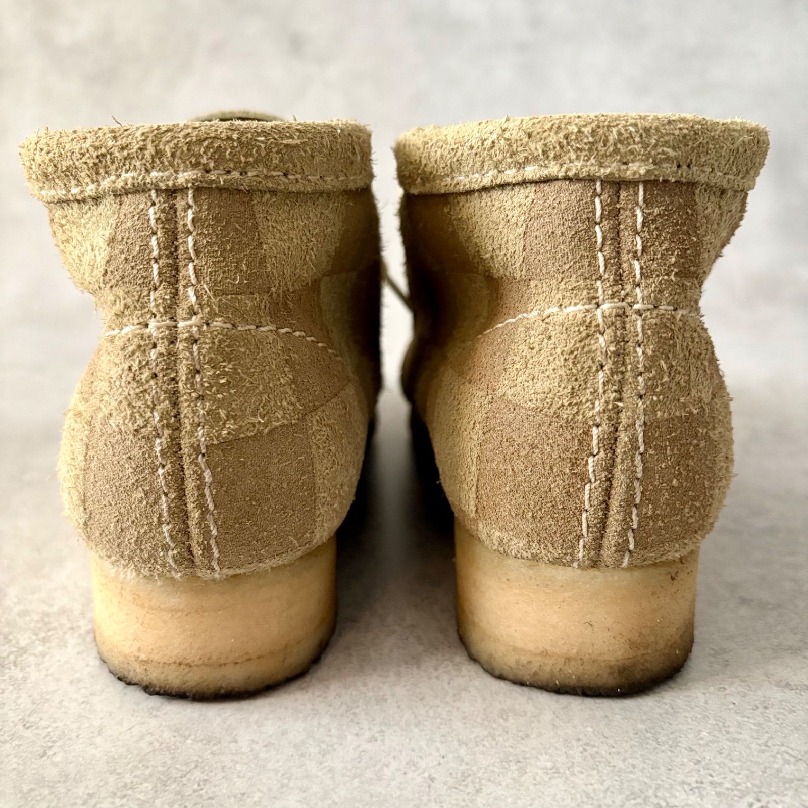 Clarks クラークス 希少 チェック柄 ワラビー モカシンシューズ