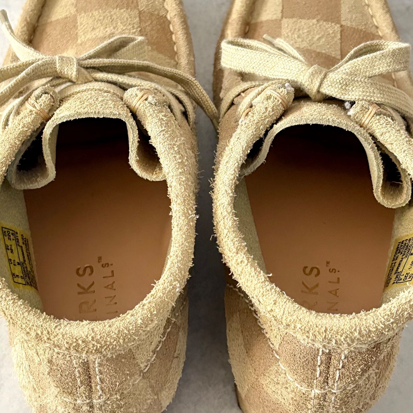 Clarks クラークス 希少 チェック柄 ワラビー モカシンシューズ