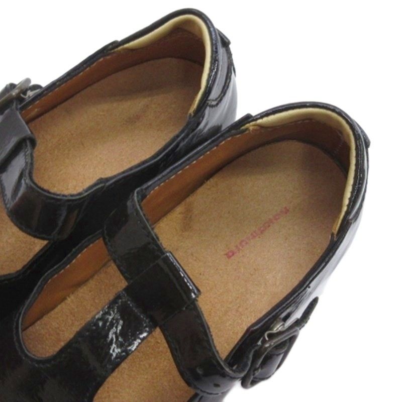 ナカムラ nakamura エナメル Tストラップ シューズ ブラック □TC